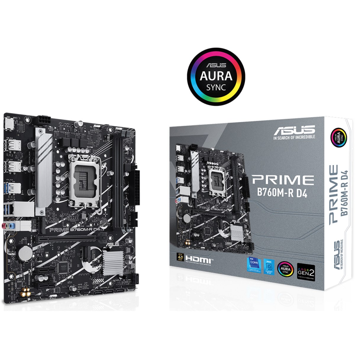 ASUS PRIME B760M-K B760 DDR5 Vga GLan 2.5G mATX HDMI M2 RGB USB3 1700p Anakart