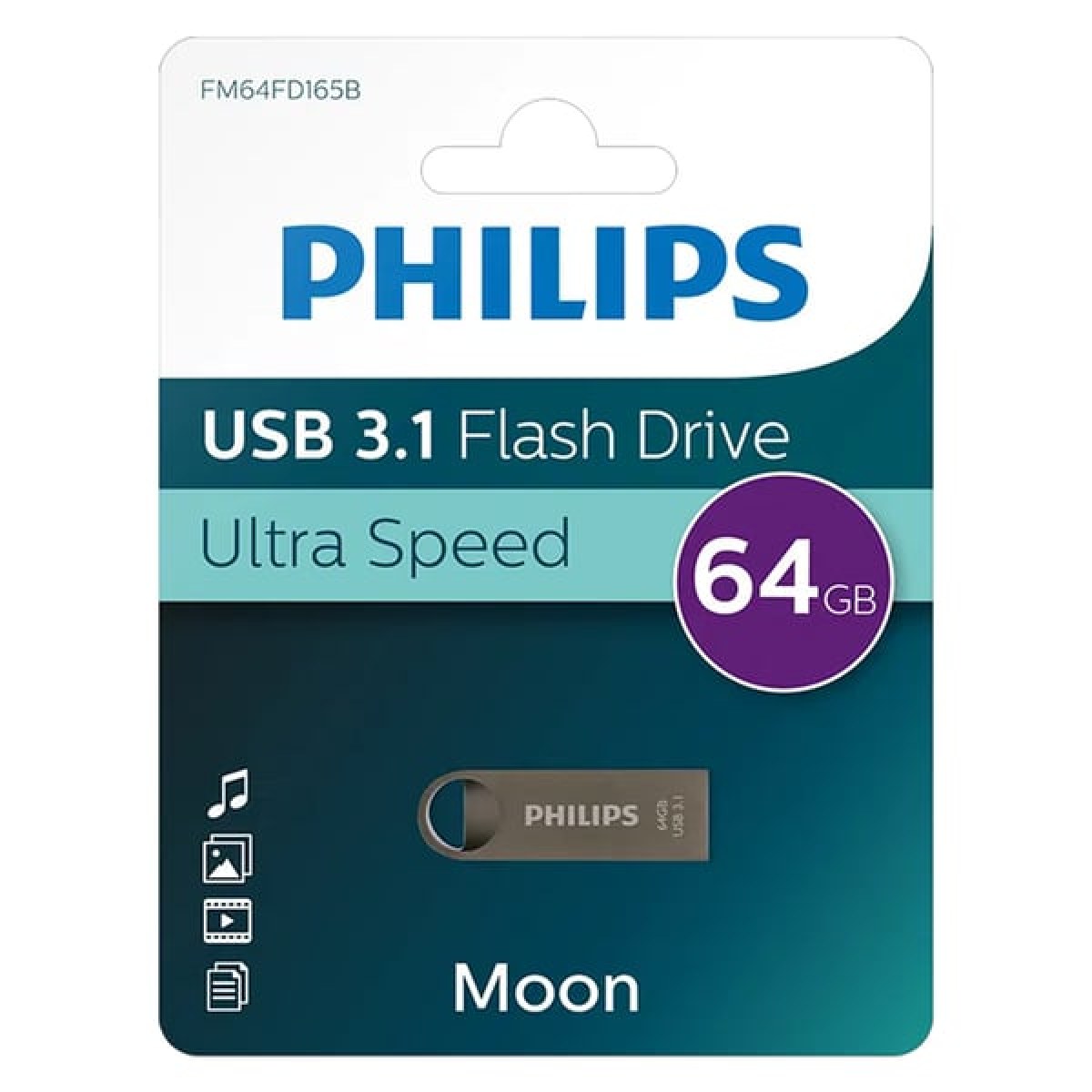 Philips FM64FD165B/00 64 GB Moon USB3.1 Metal Flash Bellek